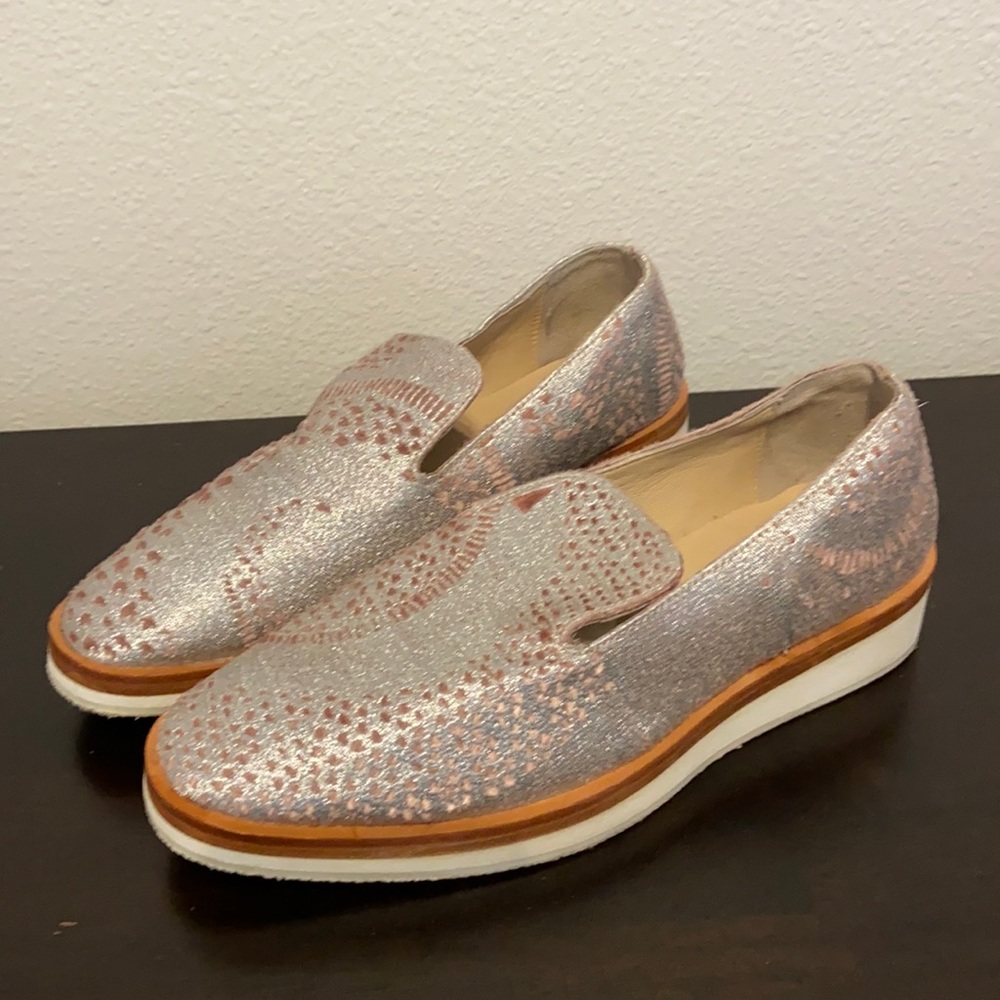 COPY - Free People Velvet/Sparkle Loafers …WORN ONCE!!!!!